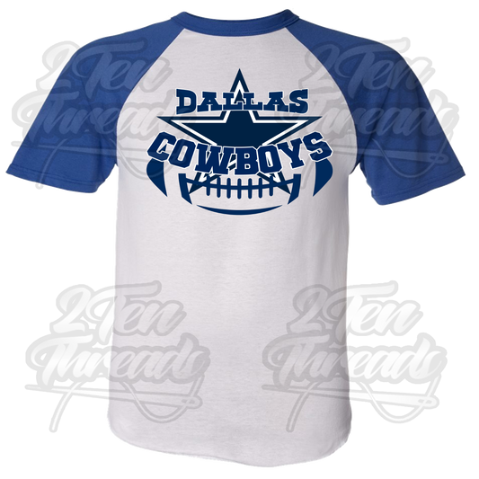 Dallas Cowboys Shadow Baseball Tee