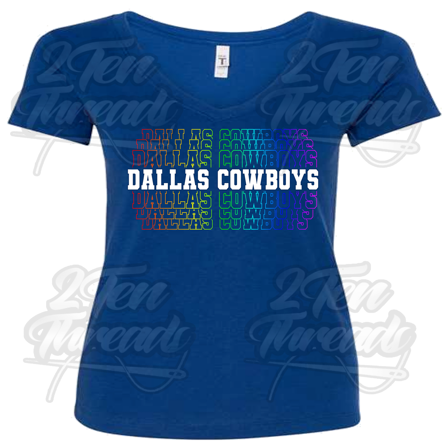 V-Neck Cowboys Rainbow