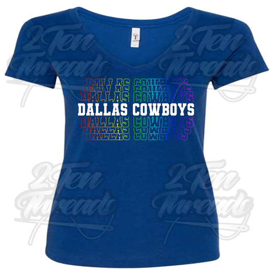 V-Neck Cowboys Rainbow