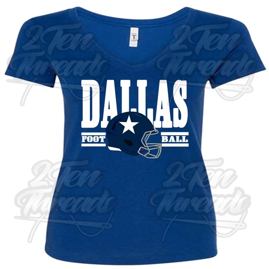 Dallas Football T shirt V-Neck