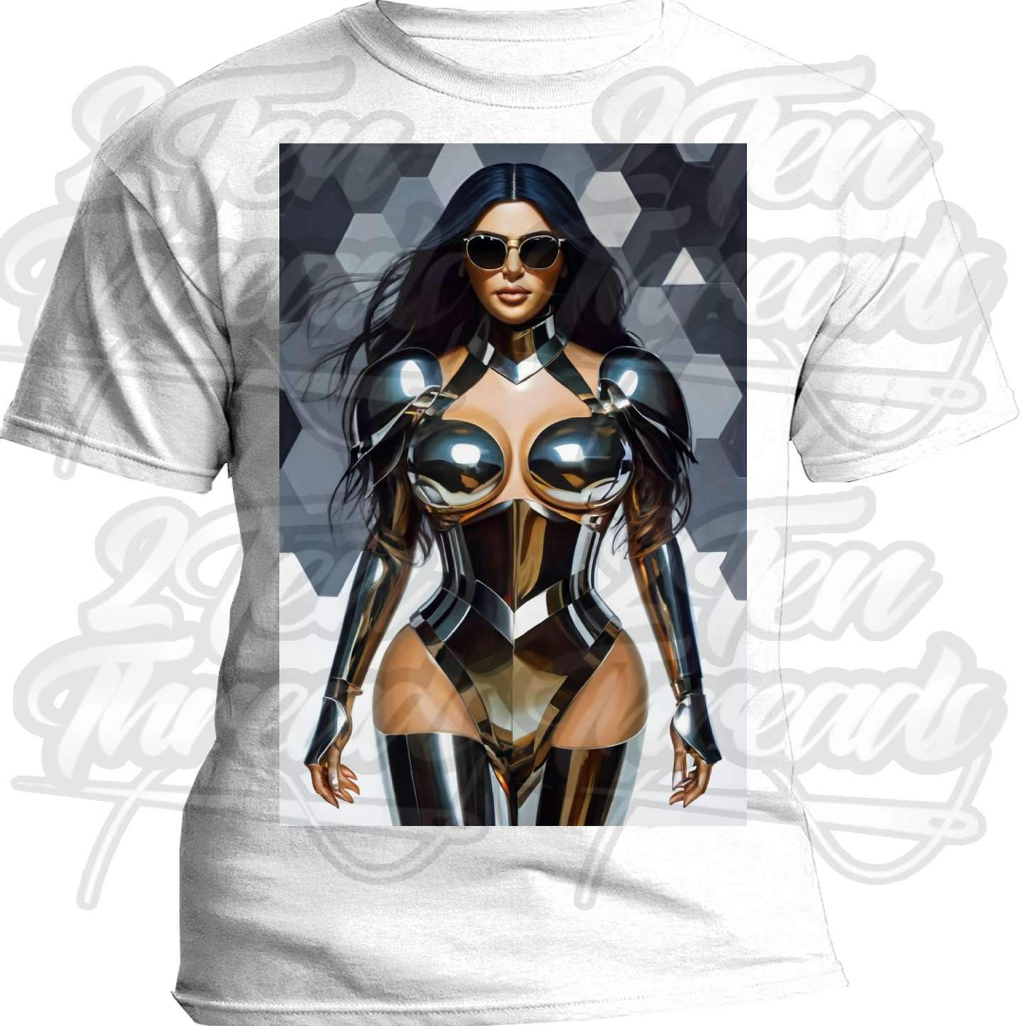 Kim Kardashian Metal Bikini Shirt