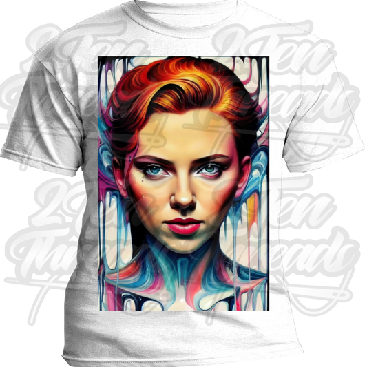 Scarlett Johansson Painted Swag Shirt