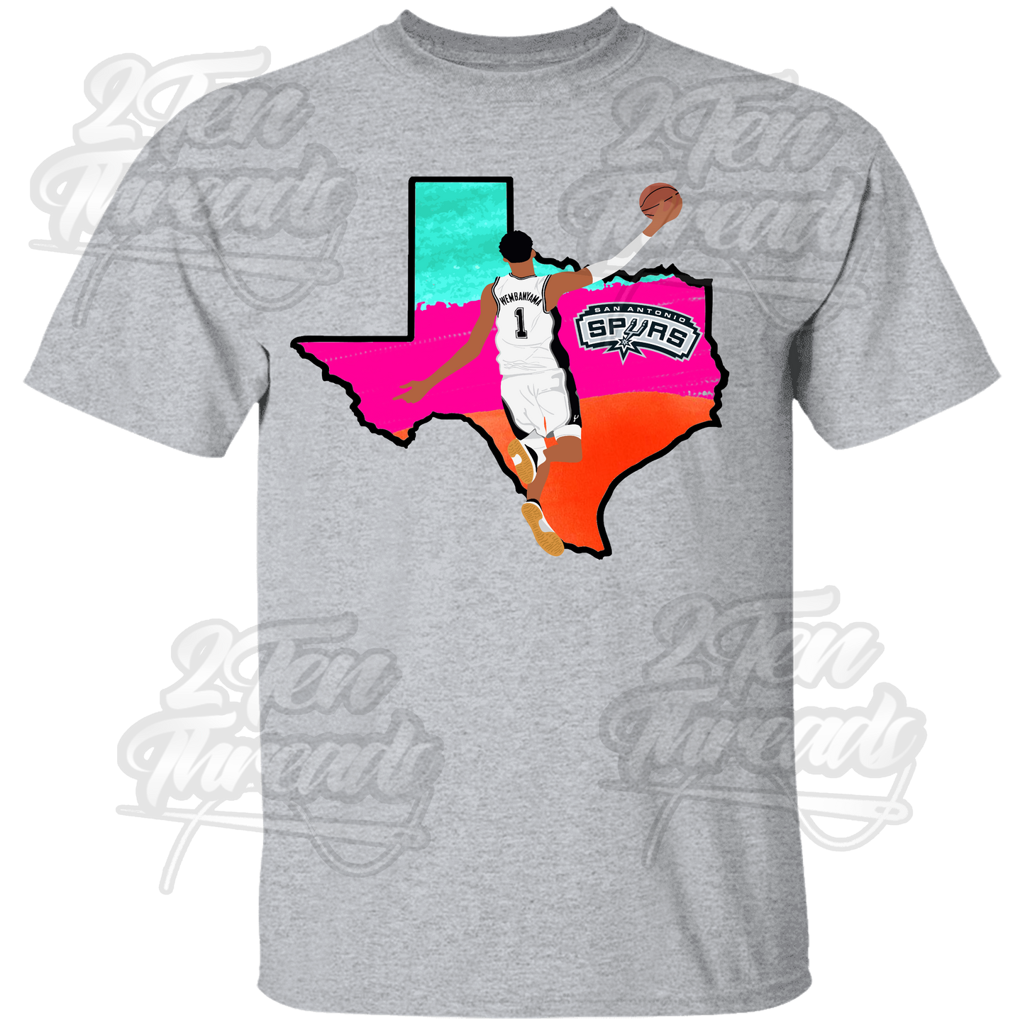 Wemby Over Texas Logo Shirt
