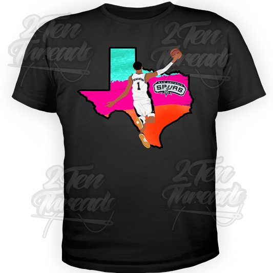 Wemby Over Texas Logo Shirt