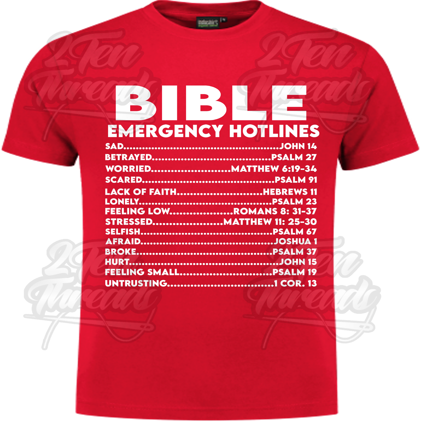 Bible Emergency Hotlines Shirt