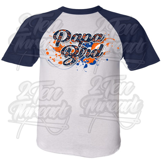 Papa Bird Baseball T shirt