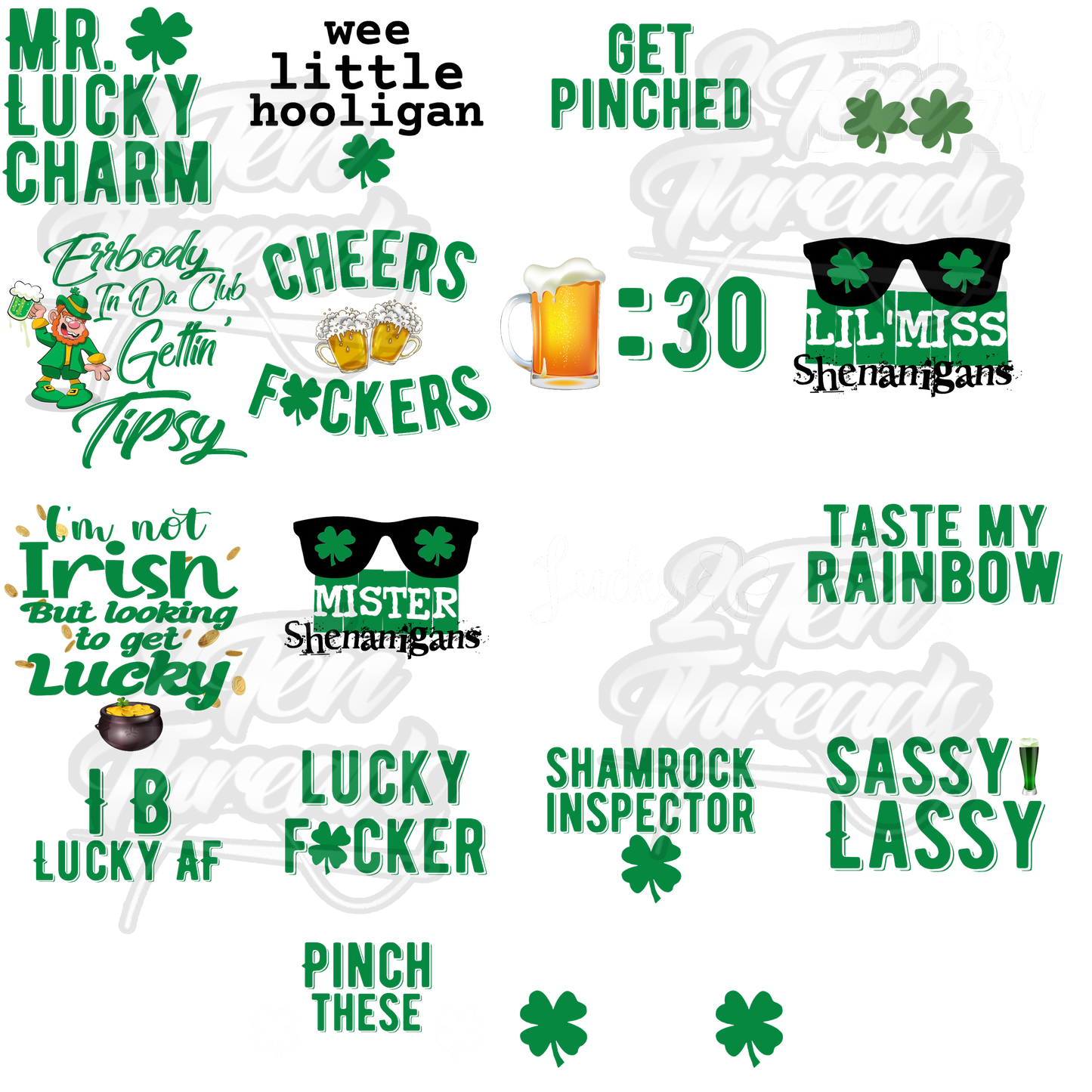 St. Patricks Day PNG Designs for Shirts
