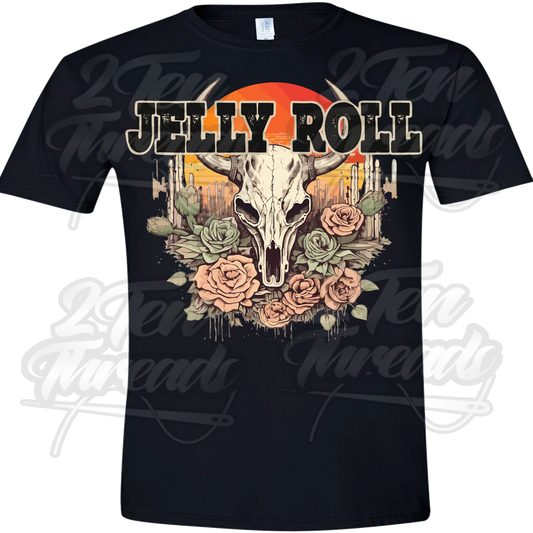 Cow Skull Jelly Roll Shirt